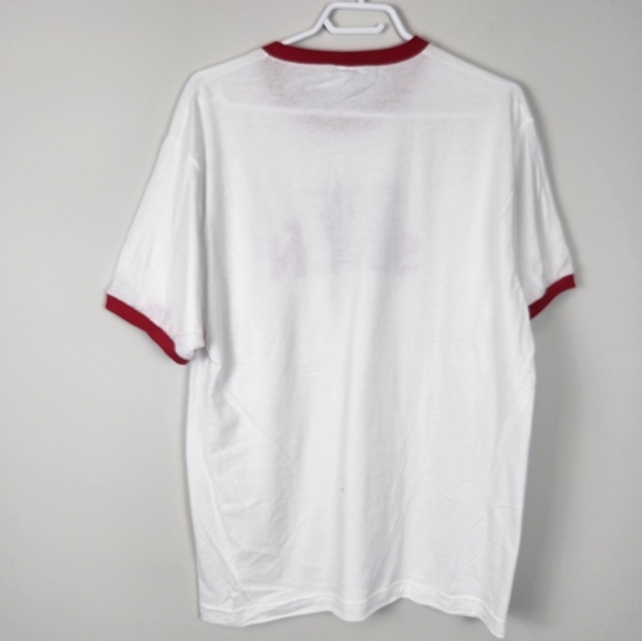 Paul Simon White & Red 70s Men's T-shirt Size L - Picture 5 of 14